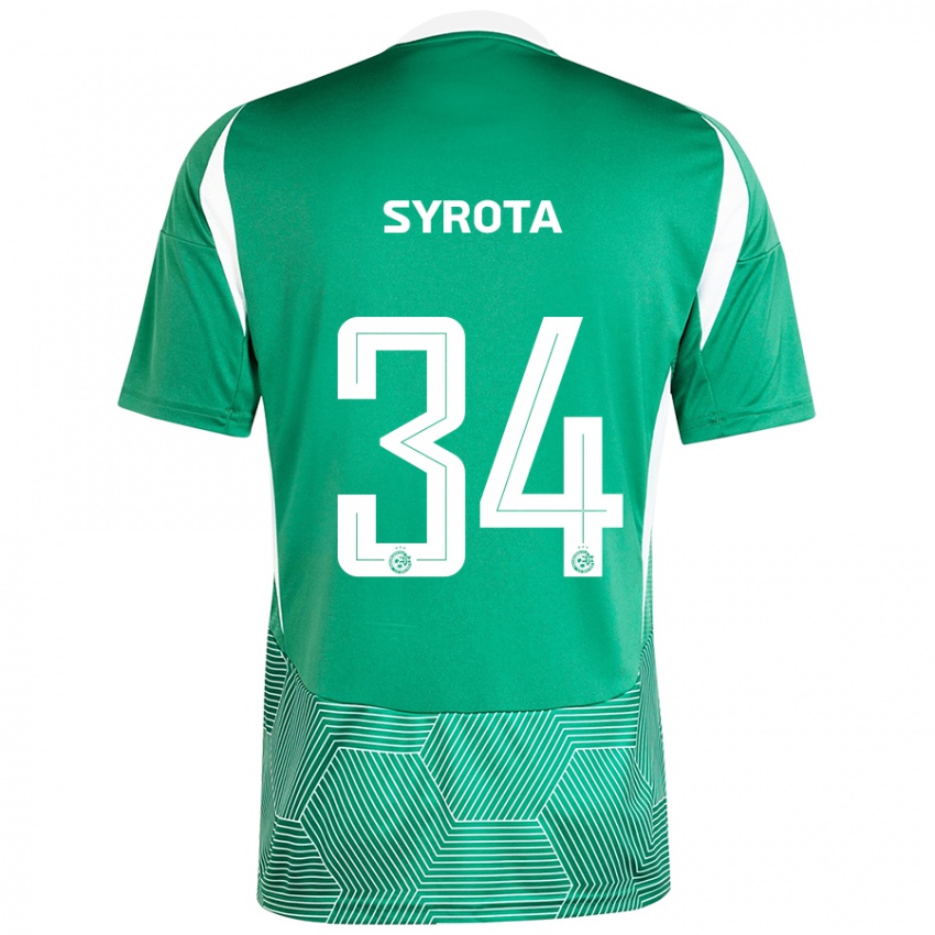 Niño Camiseta Oleksandr Syrota #34 Verde Blanco 1ª Equipación 2024/25 La Camisa México