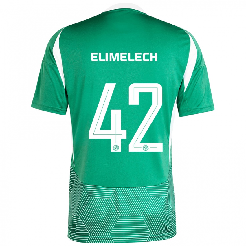 Niño Camiseta Roey Elimelech #42 Verde Blanco 1ª Equipación 2024/25 La Camisa México