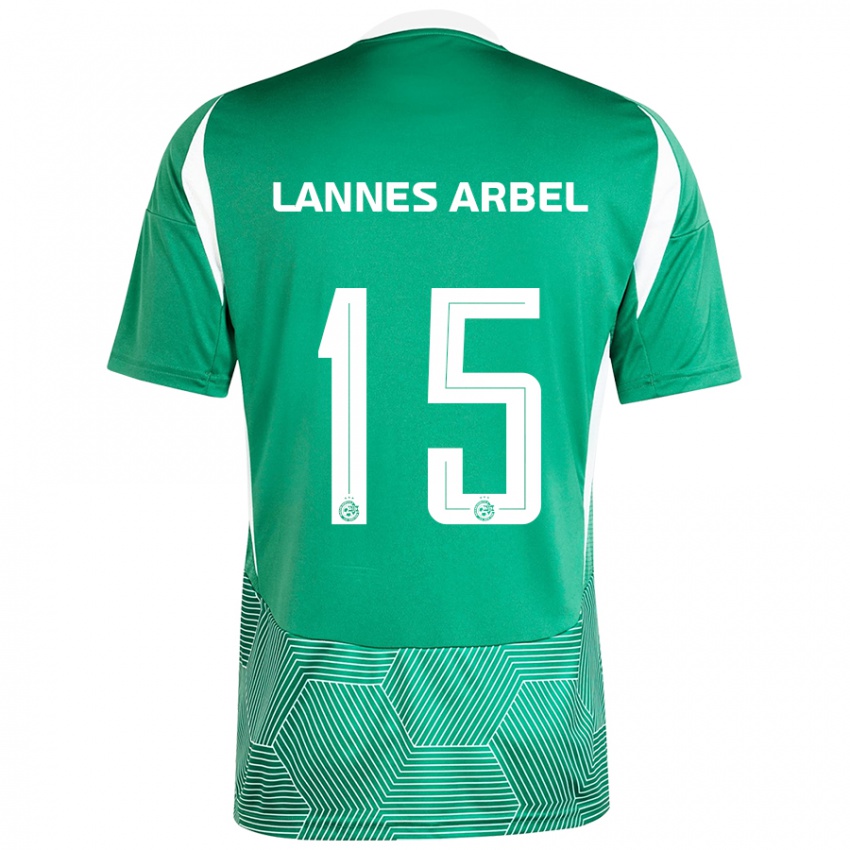 Niño Camiseta Tomer Lannes Arbel #15 Verde Blanco 1ª Equipación 2024/25 La Camisa México