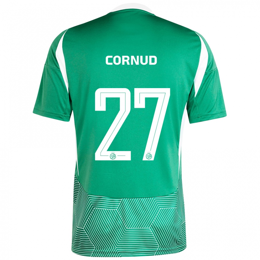 Niño Camiseta Pierre Cornud #27 Verde Blanco 1ª Equipación 2024/25 La Camisa México