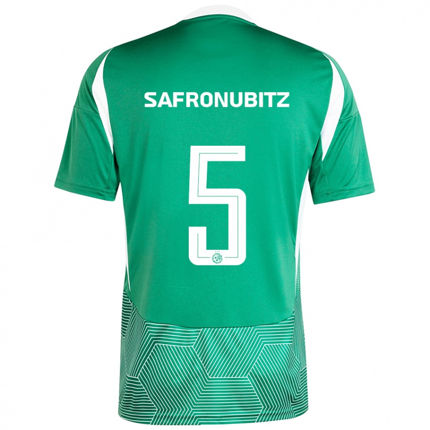 Niño Camiseta Dan Safronubitz #5 Verde Blanco 1ª Equipación 2024/25 La Camisa México