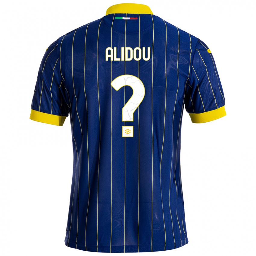 Niño Camiseta Faride Alidou #0 Azul Amarillo 1ª Equipación 2024/25 La Camisa México