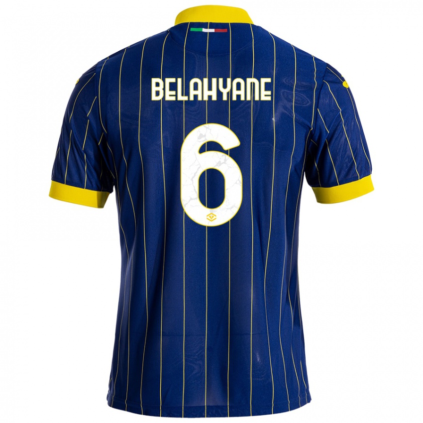 Niño Camiseta Reda Belahyane #6 Azul Amarillo 1ª Equipación 2024/25 La Camisa México