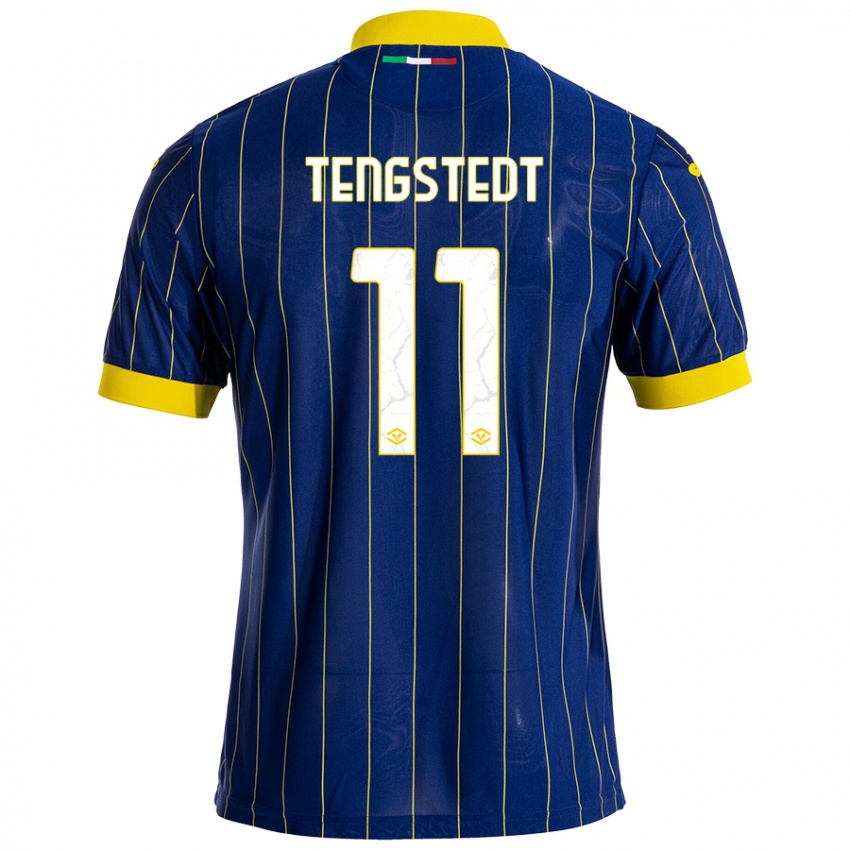 Niño Camiseta Casper Tengstedt #11 Azul Amarillo 1ª Equipación 2024/25 La Camisa México