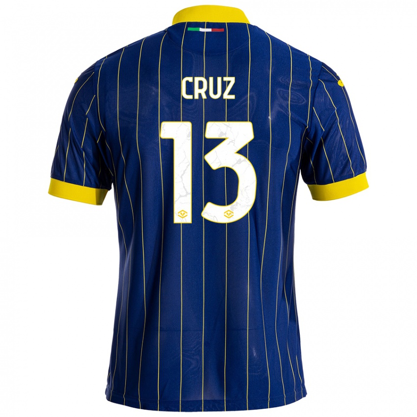 Niño Camiseta Juan Manuel Cruz #13 Azul Amarillo 1ª Equipación 2024/25 La Camisa México