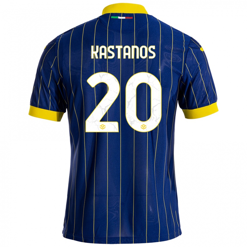 Niño Camiseta Grigoris Kastanos #20 Azul Amarillo 1ª Equipación 2024/25 La Camisa México