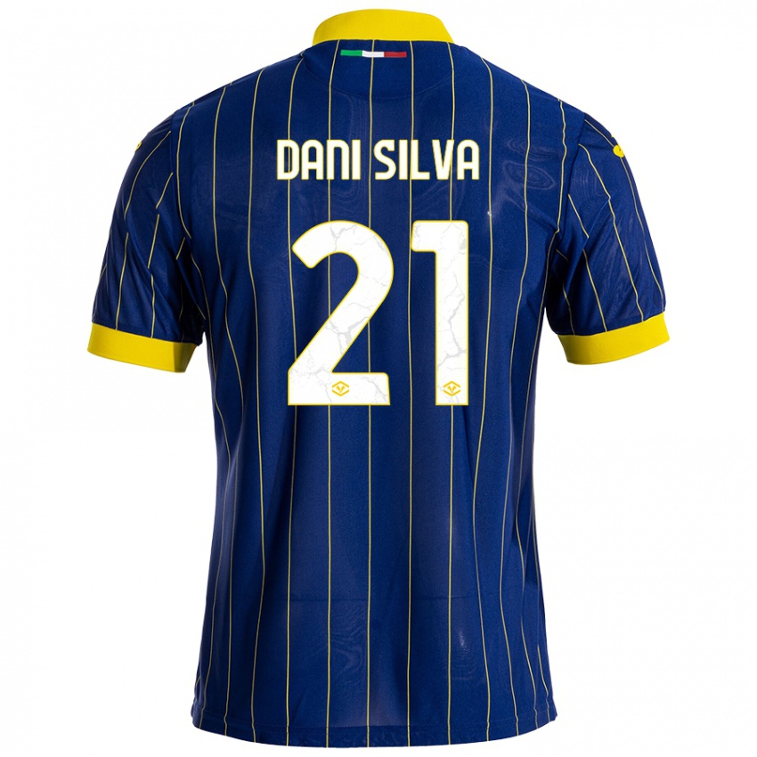 Niño Camiseta Dani Silva #21 Azul Amarillo 1ª Equipación 2024/25 La Camisa México