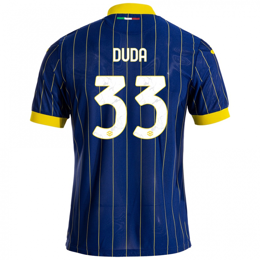 Niño Camiseta Ondrej Duda #33 Azul Amarillo 1ª Equipación 2024/25 La Camisa México