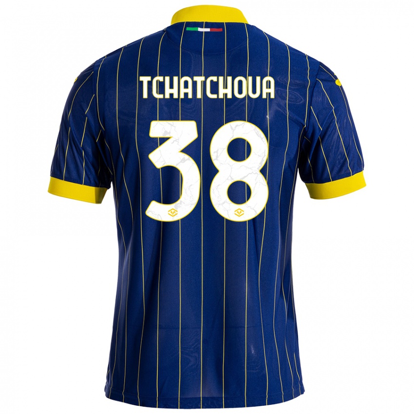 Niño Camiseta Jackson Tchatchoua #38 Azul Amarillo 1ª Equipación 2024/25 La Camisa México