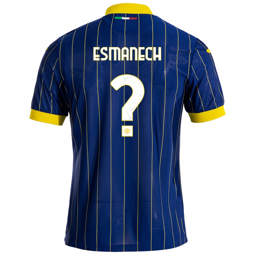 Niño Camiseta Inigo Esmanech #0 Azul Amarillo 1ª Equipación 2024/25 La Camisa México