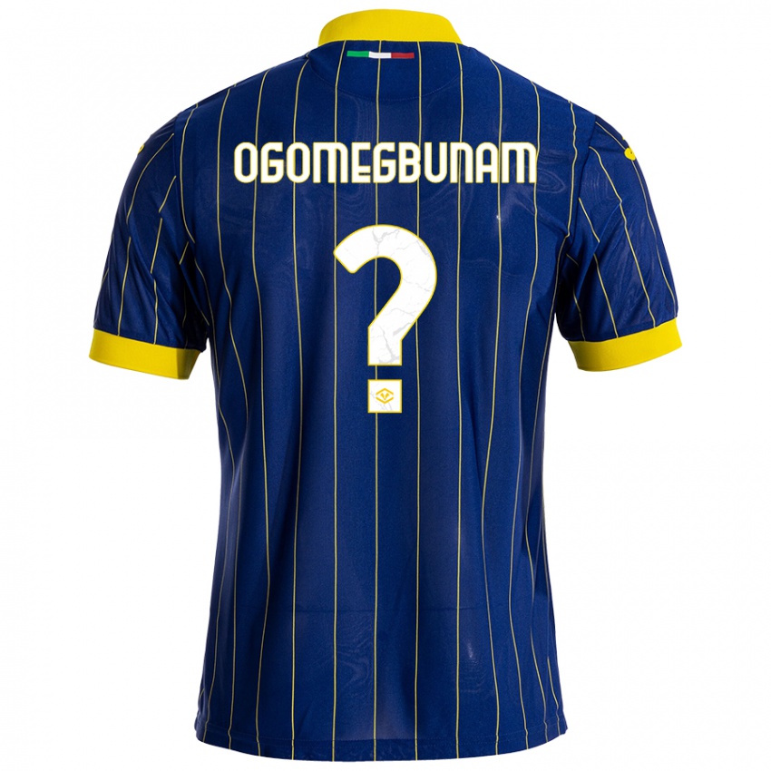 Niño Camiseta Izu Ogomegbunam #0 Azul Amarillo 1ª Equipación 2024/25 La Camisa México