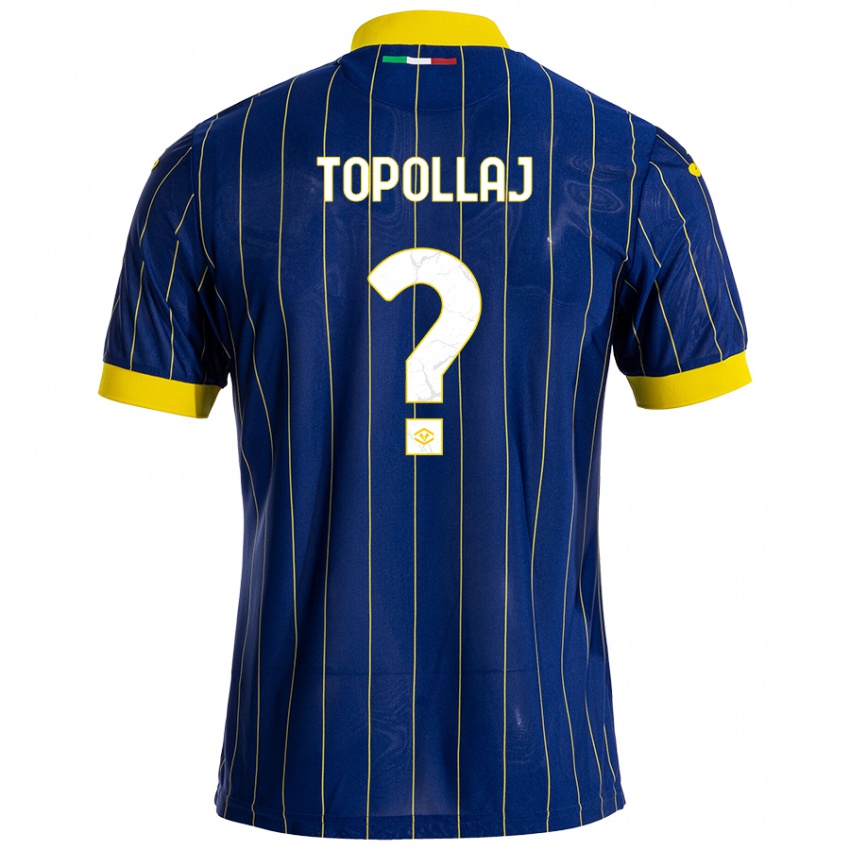 Niño Camiseta Mark Topollaj #0 Azul Amarillo 1ª Equipación 2024/25 La Camisa México