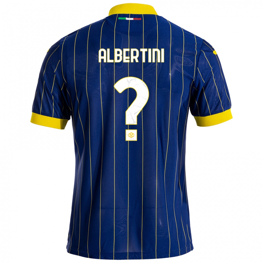 Niño Camiseta Francesco Albertini #0 Azul Amarillo 1ª Equipación 2024/25 La Camisa México