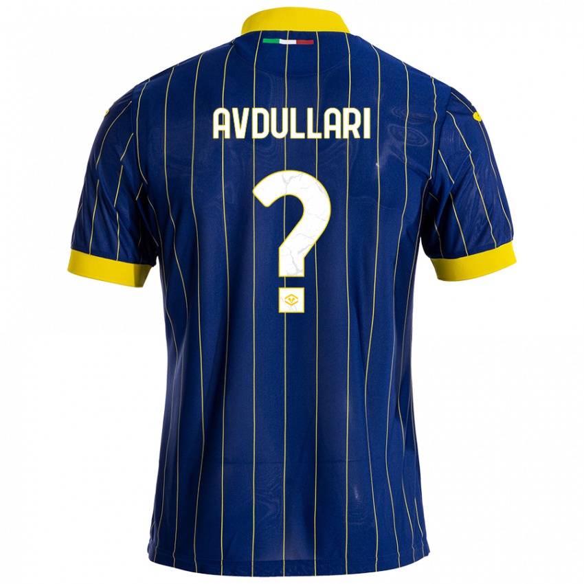 Niño Camiseta Davide Avdullari #0 Azul Amarillo 1ª Equipación 2024/25 La Camisa México