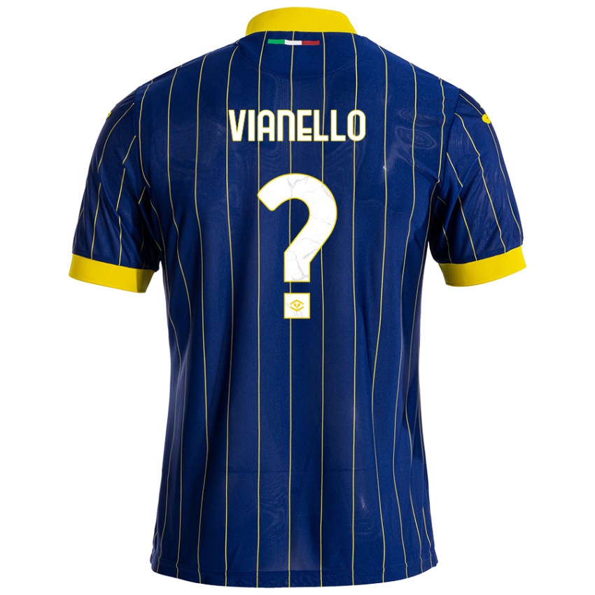 Niño Camiseta Diego Vianello #0 Azul Amarillo 1ª Equipación 2024/25 La Camisa México