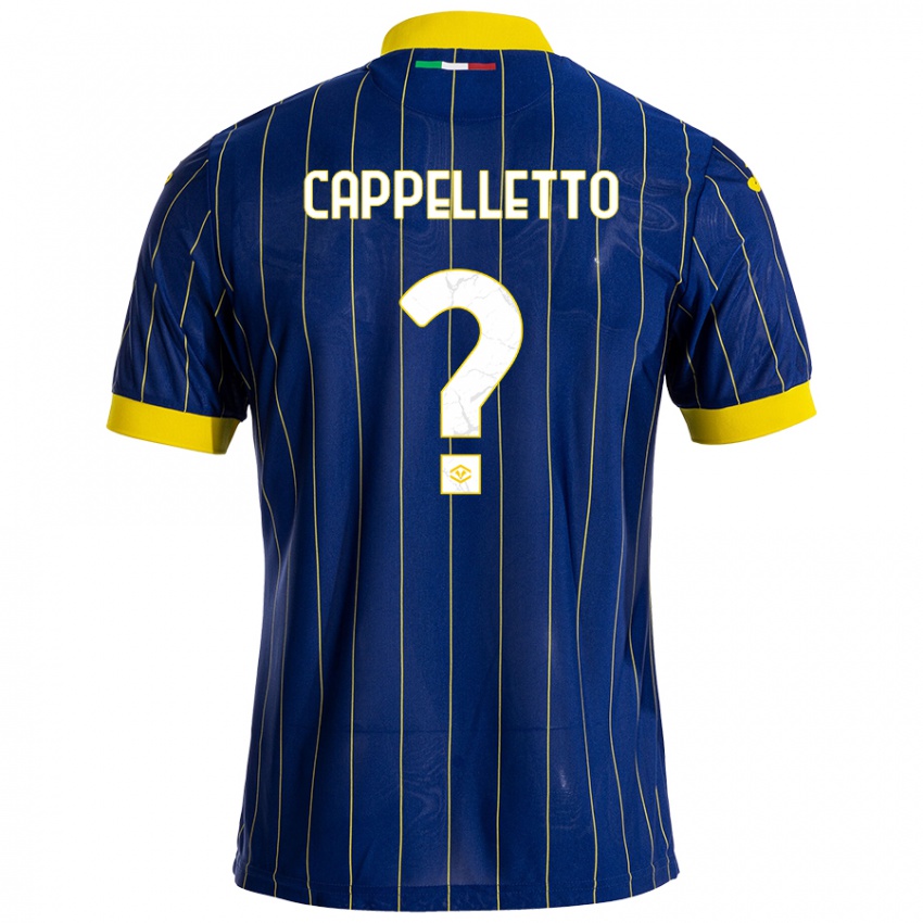 Niño Camiseta Bryan Cappelletto #0 Azul Amarillo 1ª Equipación 2024/25 La Camisa México