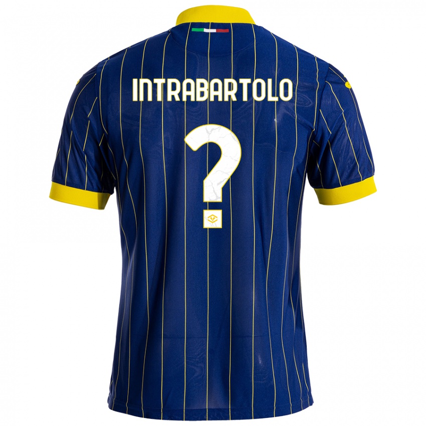 Niño Camiseta Denis Intrabartolo #0 Azul Amarillo 1ª Equipación 2024/25 La Camisa México