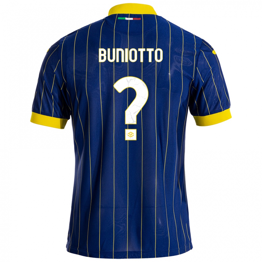 Niño Camiseta Mattia Buniotto #0 Azul Amarillo 1ª Equipación 2024/25 La Camisa México