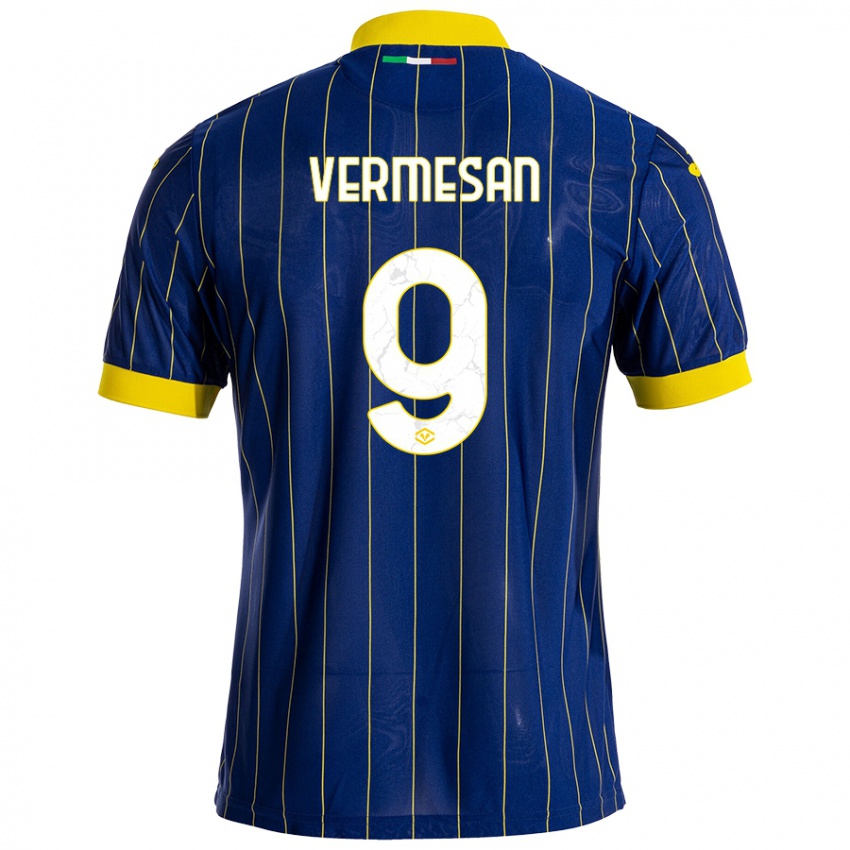 Niño Camiseta Ioan Vermesan #9 Azul Amarillo 1ª Equipación 2024/25 La Camisa México