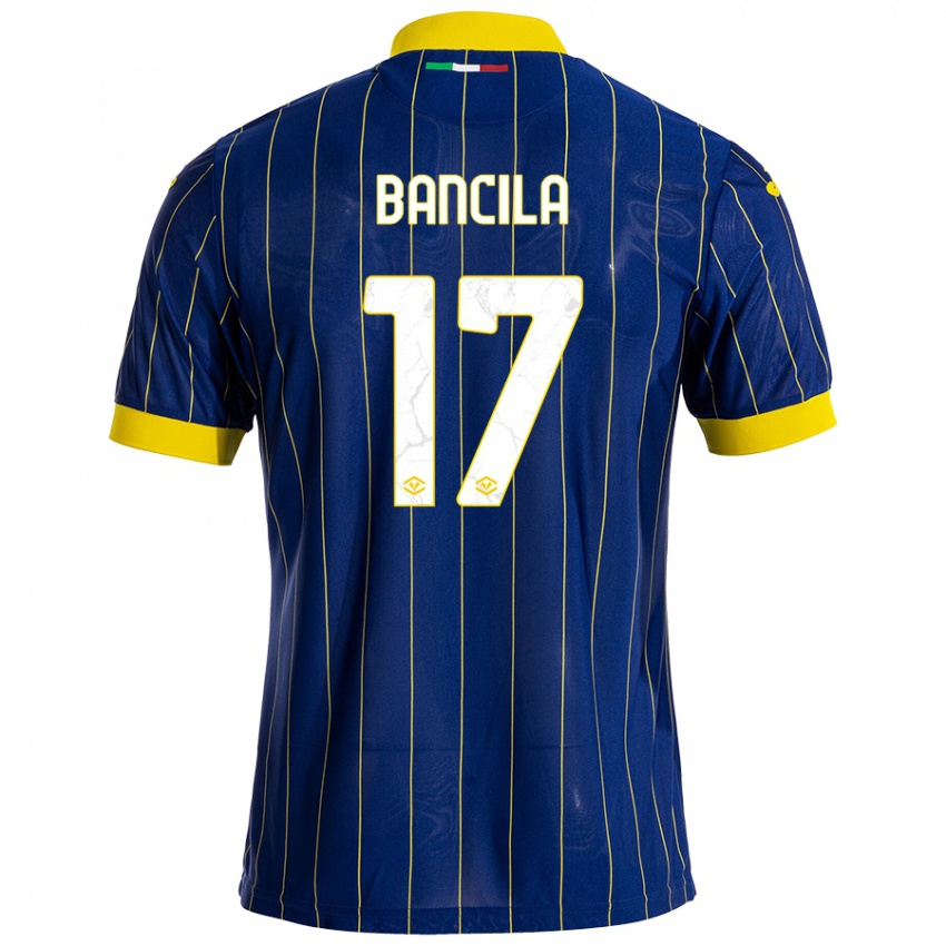 Niño Camiseta Darius Bancila #17 Azul Amarillo 1ª Equipación 2024/25 La Camisa México