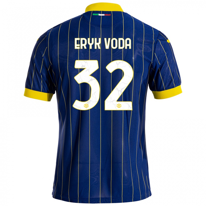 Niño Camiseta Andrei Eryk Voda #32 Azul Amarillo 1ª Equipación 2024/25 La Camisa México