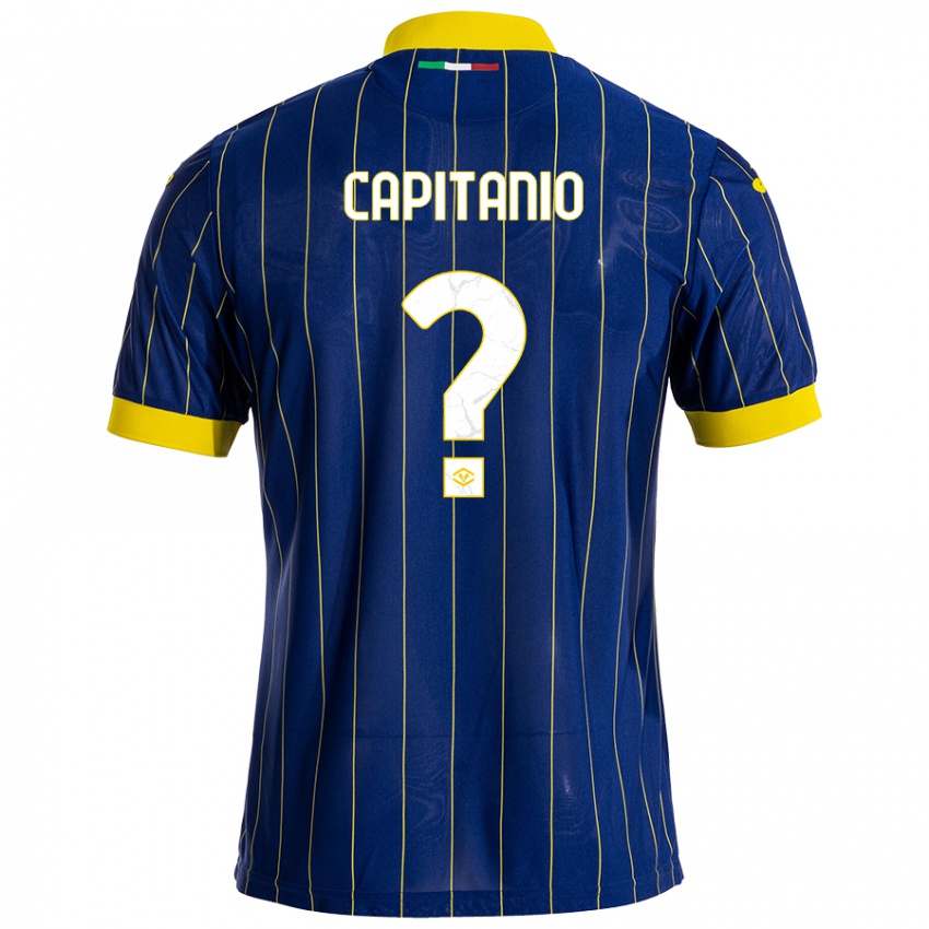 Niño Camiseta Alex Capitanio #0 Azul Amarillo 1ª Equipación 2024/25 La Camisa México