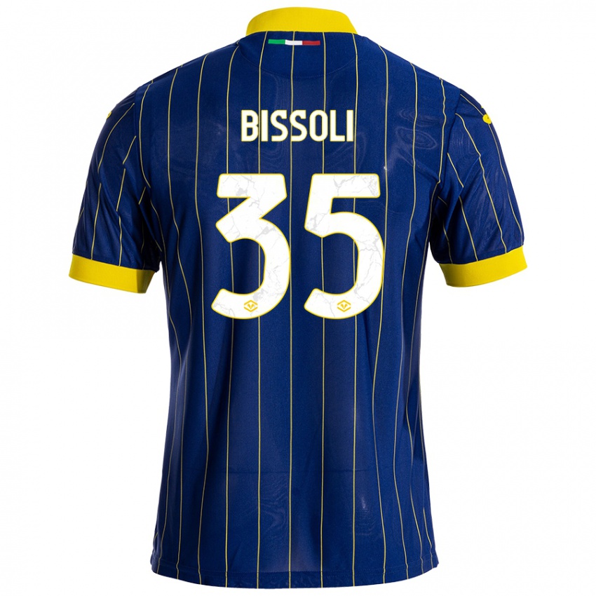 Niño Camiseta Noemí Bissoli #35 Azul Amarillo 1ª Equipación 2024/25 La Camisa México