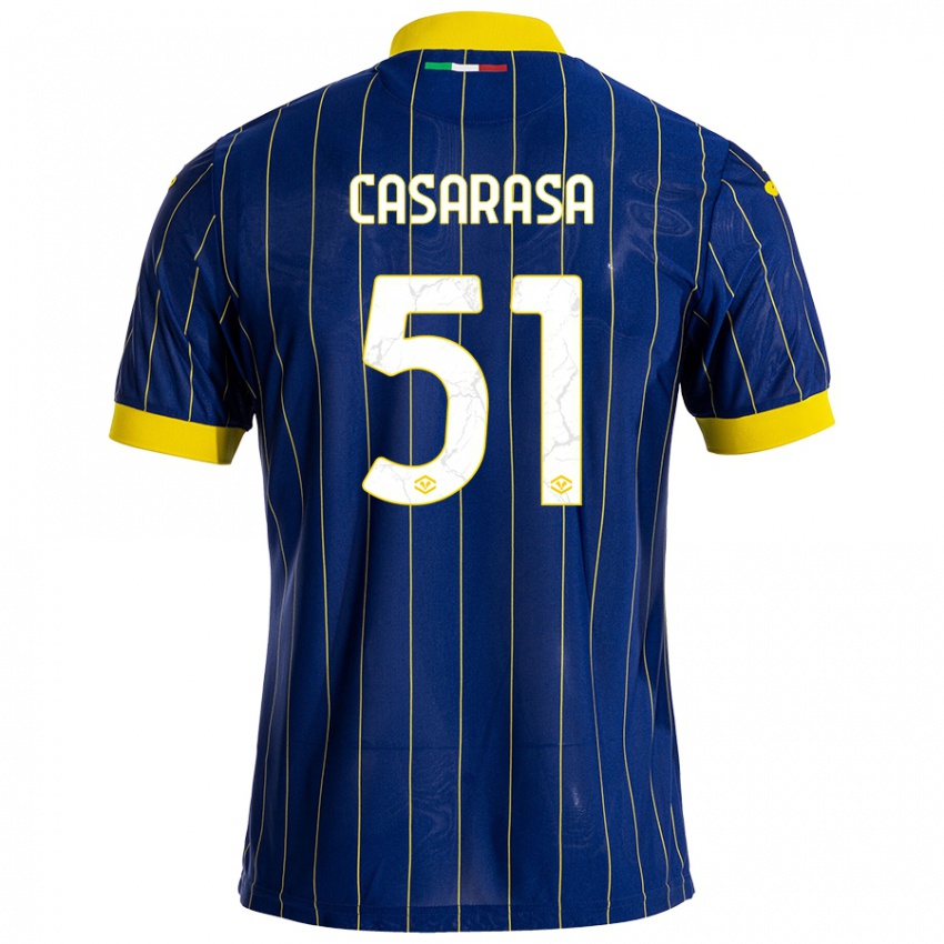 Niño Camiseta Asia Casarasa #51 Azul Amarillo 1ª Equipación 2024/25 La Camisa México