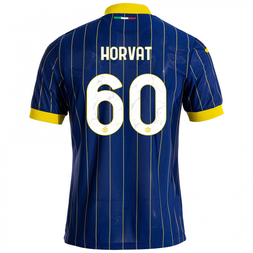 Niño Camiseta Mihaela Horvat #60 Azul Amarillo 1ª Equipación 2024/25 La Camisa México