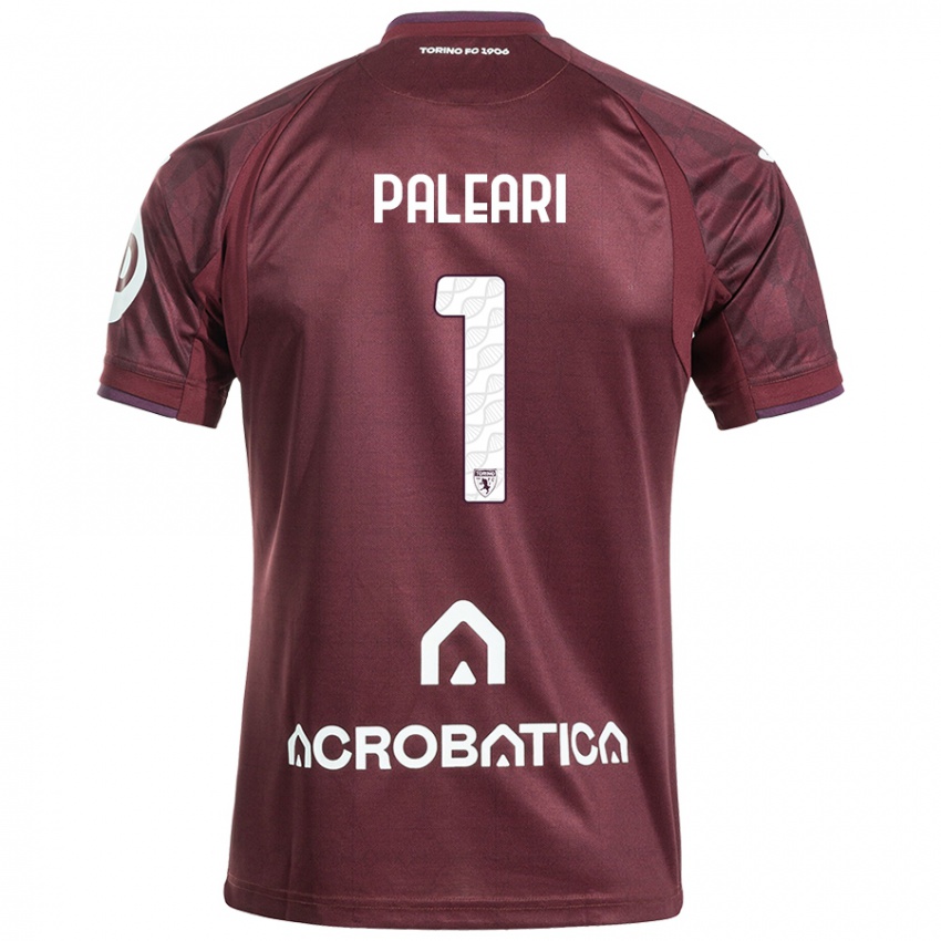 Niño Camiseta Alberto Paleari #1 Granate Blanco 1ª Equipación 2024/25 La Camisa México