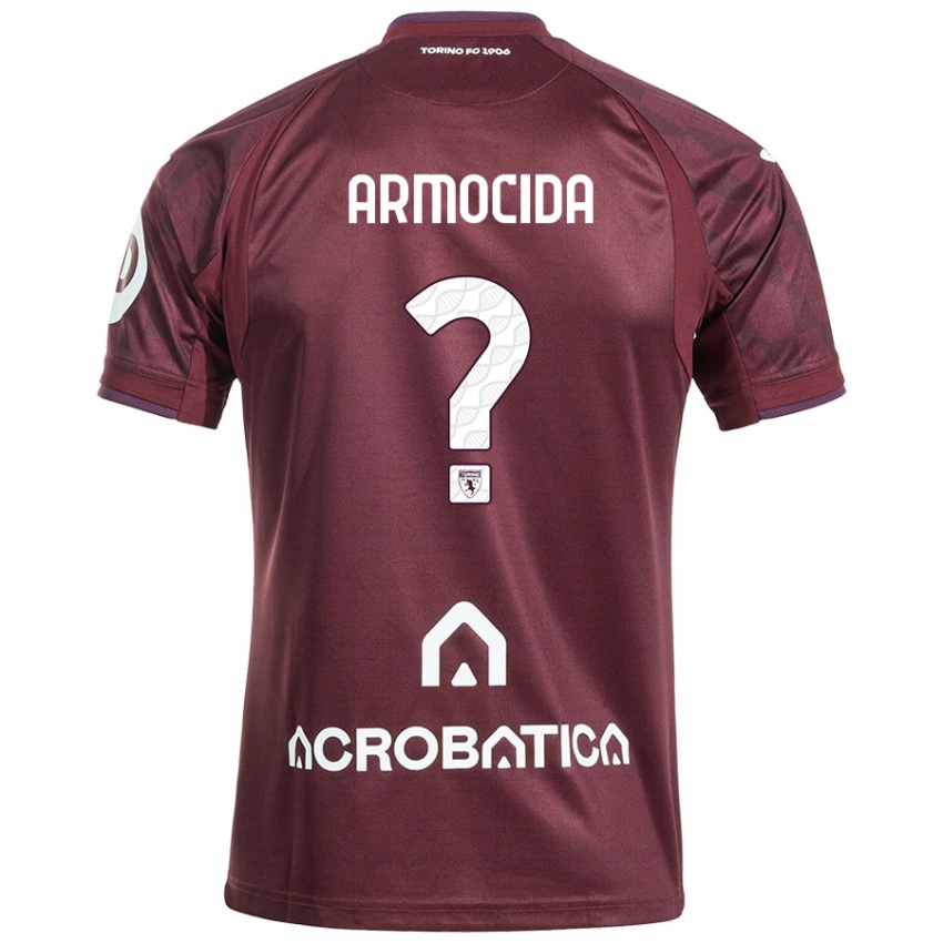 Niño Camiseta Simone Armocida #0 Granate Blanco 1ª Equipación 2024/25 La Camisa México