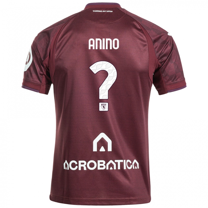 Niño Camiseta Riccardo Anino #0 Granate Blanco 1ª Equipación 2024/25 La Camisa México