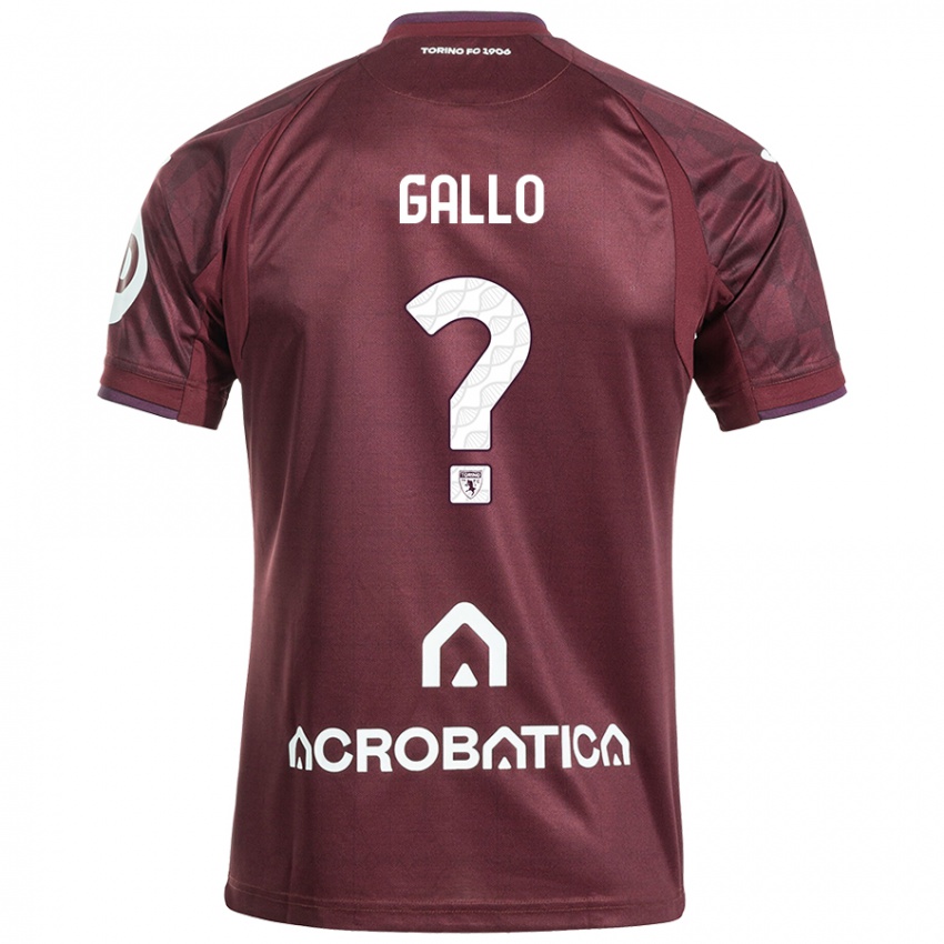 Niño Camiseta Tommaso Gallo #0 Granate Blanco 1ª Equipación 2024/25 La Camisa México