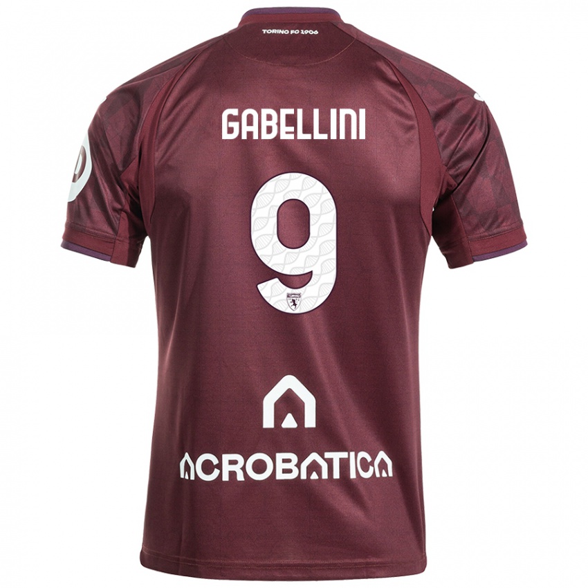 Niño Camiseta Tommaso Gabellini #9 Granate Blanco 1ª Equipación 2024/25 La Camisa México