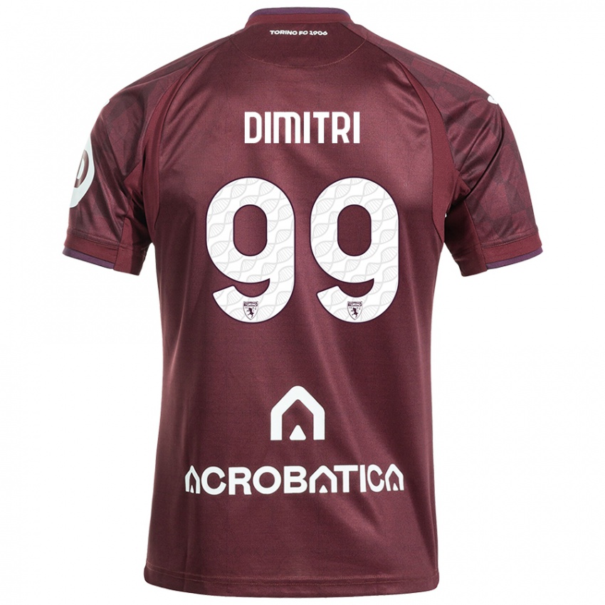 Niño Camiseta Matteo Dimitri #99 Granate Blanco 1ª Equipación 2024/25 La Camisa México