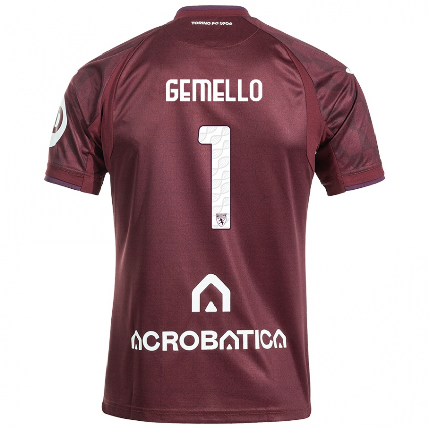 Niño Camiseta Luca Gemello #1 Granate Blanco 1ª Equipación 2024/25 La Camisa México