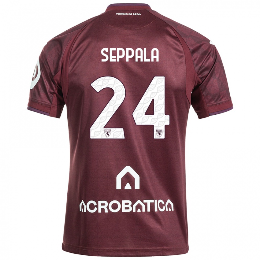 Niño Camiseta Rosa Lappi-Seppälä #24 Granate Blanco 1ª Equipación 2024/25 La Camisa México