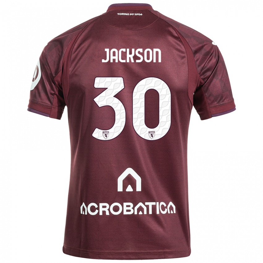 Niño Camiseta Michael Jackson #30 Granate Blanco 1ª Equipación 2024/25 La Camisa México