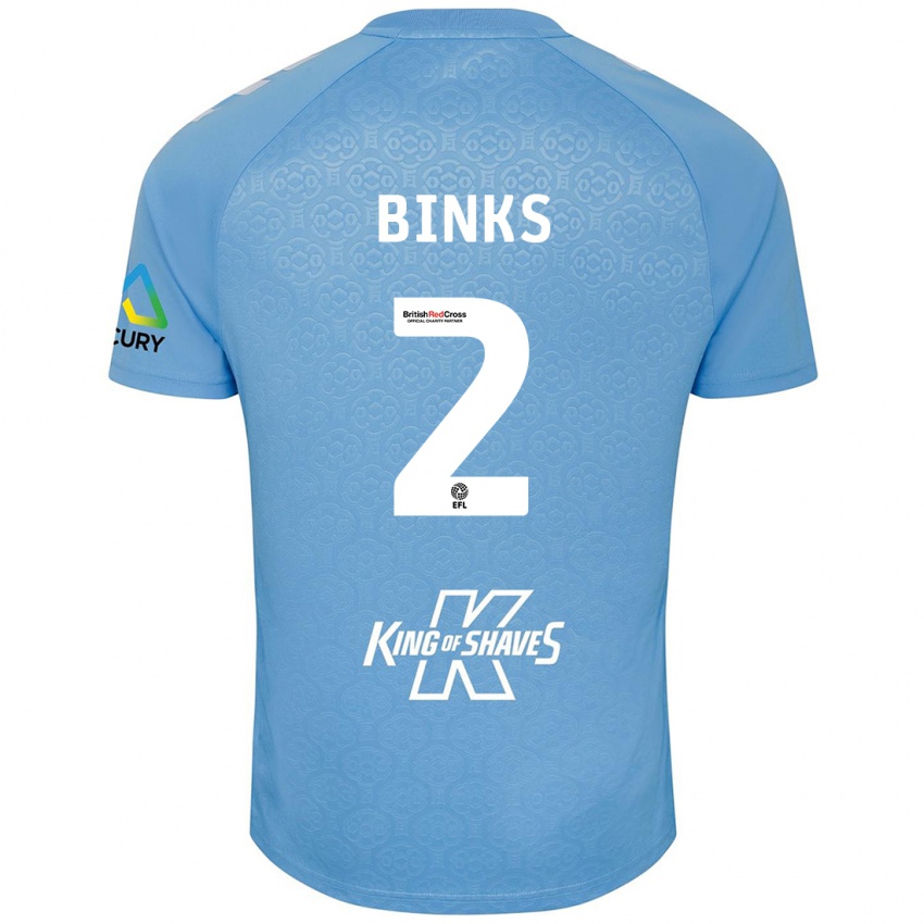 Niño Camiseta Luis Binks #2 Azul Blanco 1ª Equipación 2024/25 La Camisa México