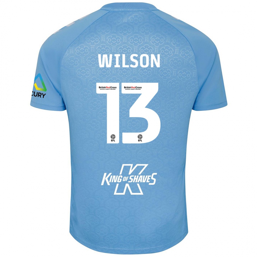 Niño Camiseta Ben Wilson #13 Azul Blanco 1ª Equipación 2024/25 La Camisa México