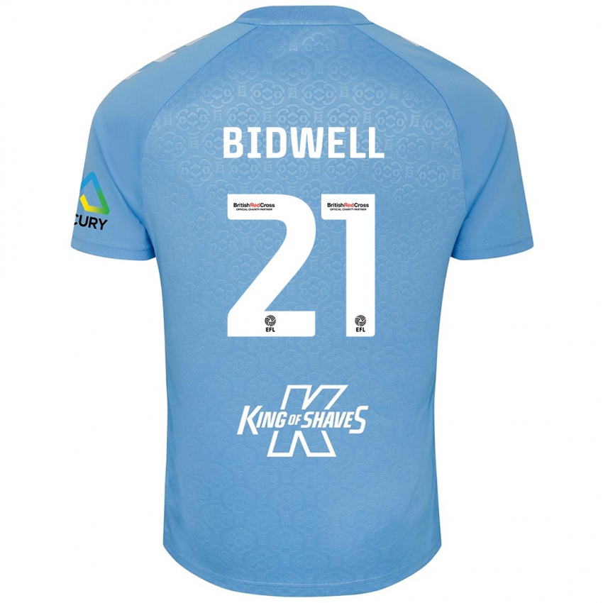 Niño Camiseta Jake Bidwell #21 Azul Blanco 1ª Equipación 2024/25 La Camisa México