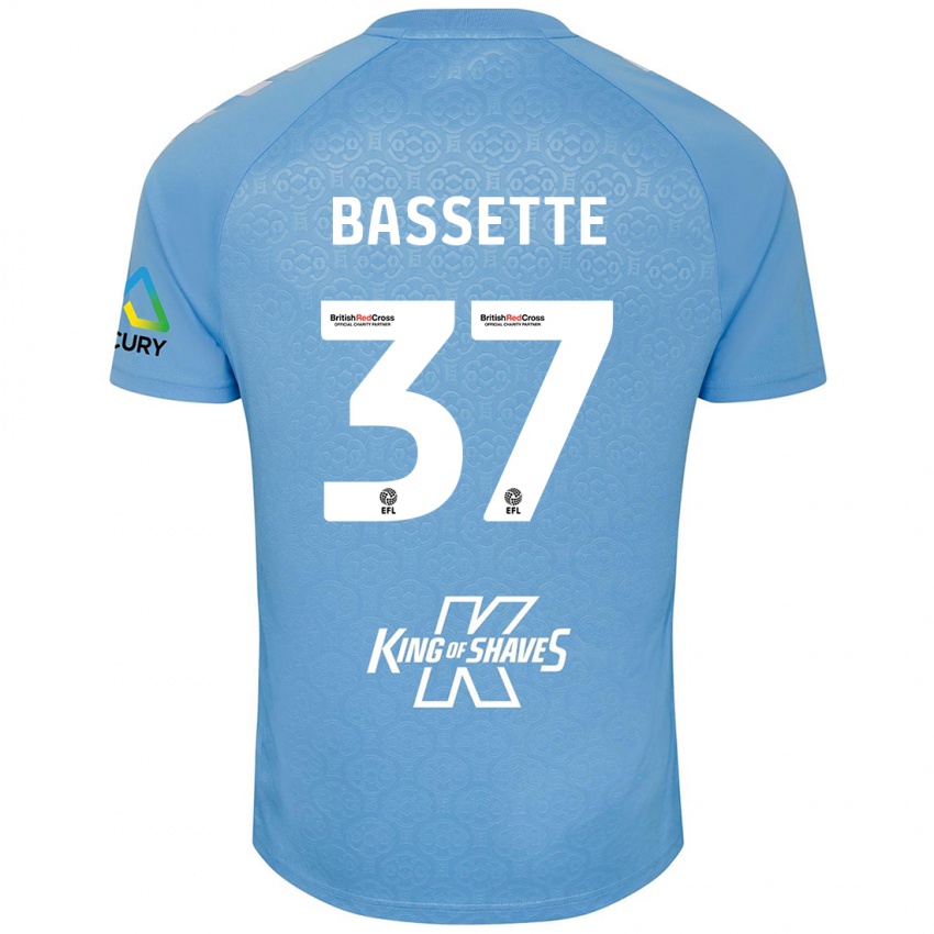 Niño Camiseta Norman Bassette #37 Azul Blanco 1ª Equipación 2024/25 La Camisa México