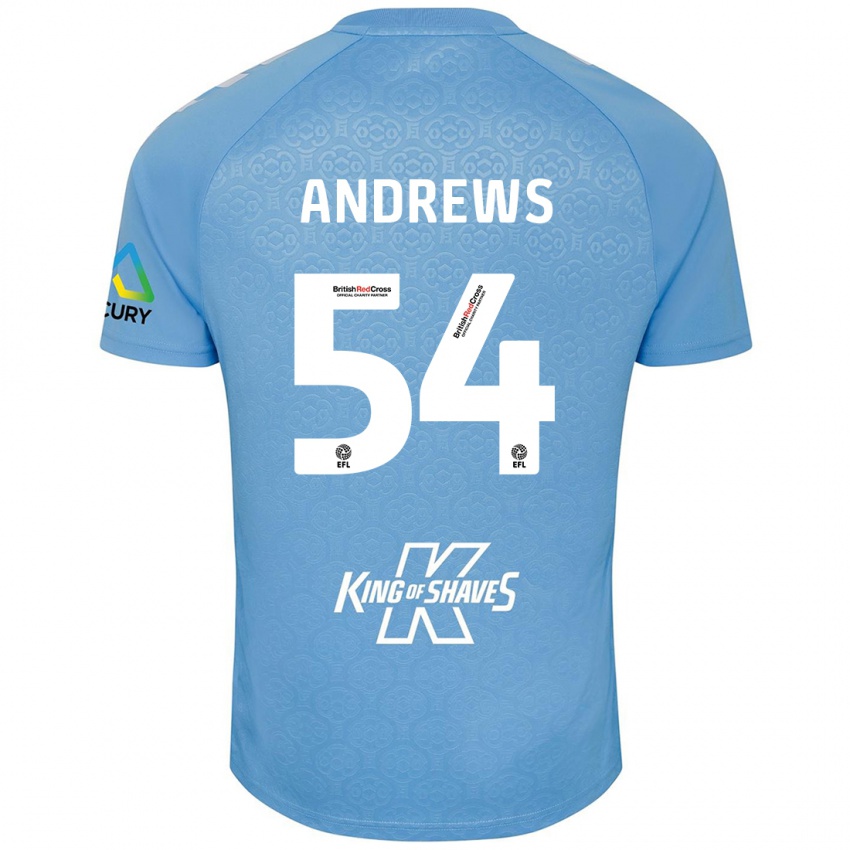 Niño Camiseta Kai Andrews #54 Azul Blanco 1ª Equipación 2024/25 La Camisa México