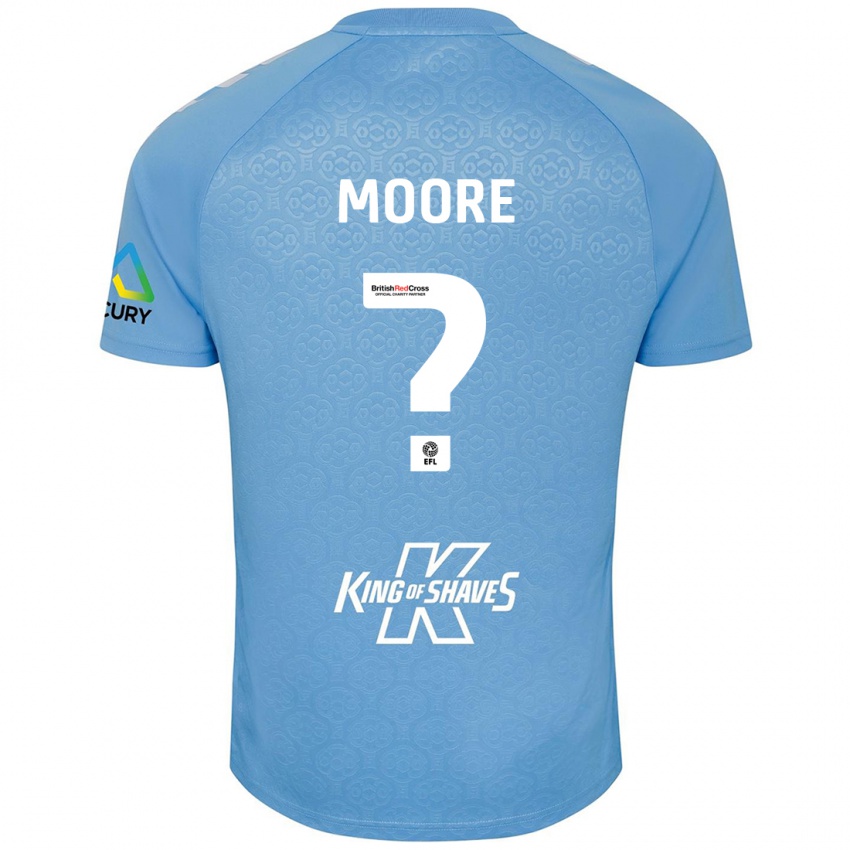 Niño Camiseta Isaac Moore #0 Azul Blanco 1ª Equipación 2024/25 La Camisa México