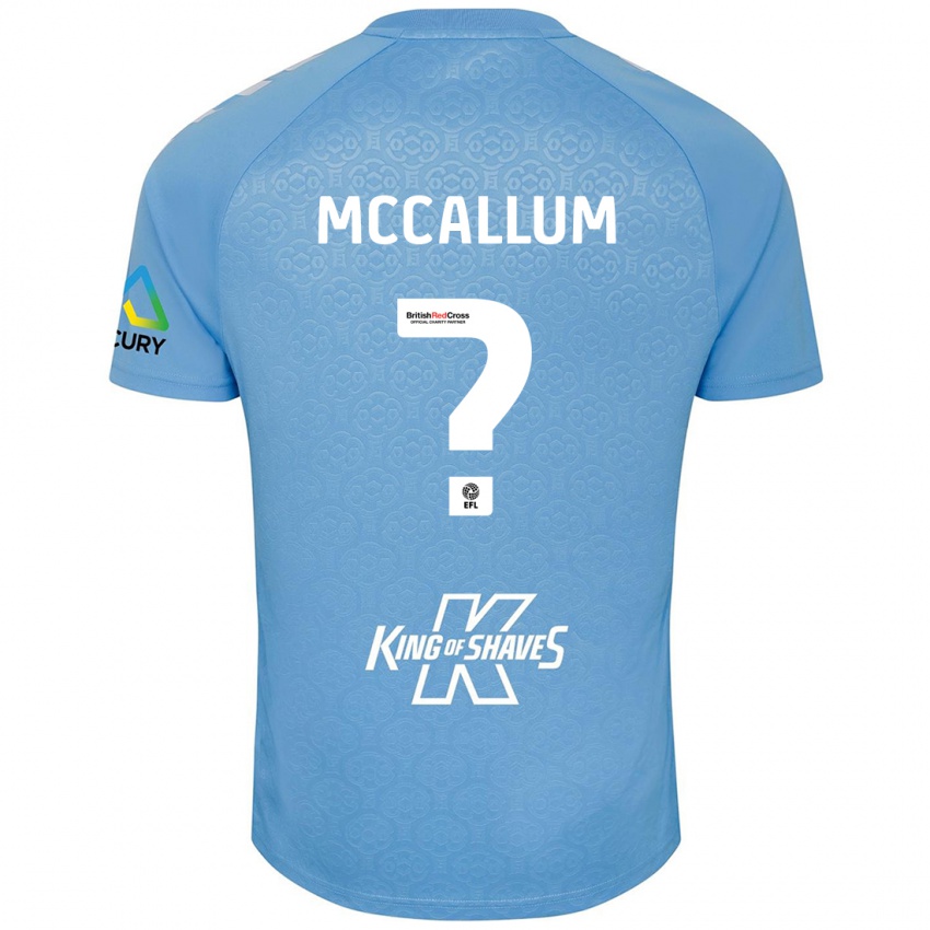 Niño Camiseta Joseph Mccallum #0 Azul Blanco 1ª Equipación 2024/25 La Camisa México