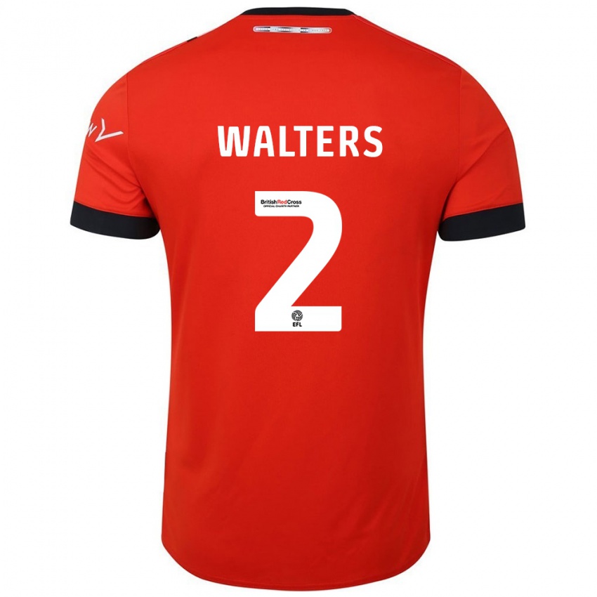 Niño Camiseta Reuell Walters #2 Naranja Negro 1ª Equipación 2024/25 La Camisa México