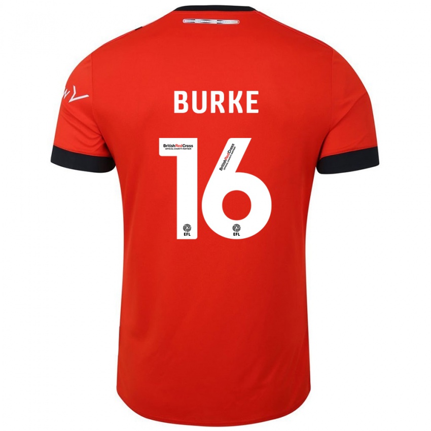 Niño Camiseta Reece Burke #16 Naranja Negro 1ª Equipación 2024/25 La Camisa México