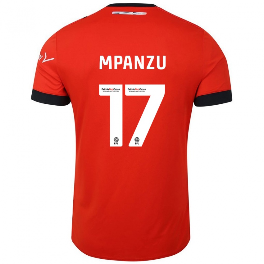 Niño Camiseta Pelly Ruddock Mpanzu #17 Naranja Negro 1ª Equipación 2024/25 La Camisa México