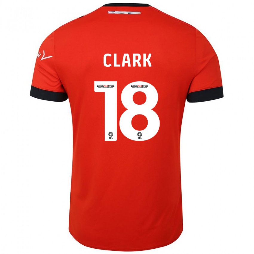 Niño Camiseta Jordan Clark #18 Naranja Negro 1ª Equipación 2024/25 La Camisa México