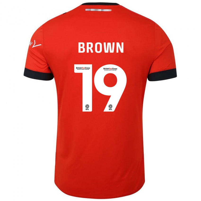 Niño Camiseta Jacob Brown #19 Naranja Negro 1ª Equipación 2024/25 La Camisa México